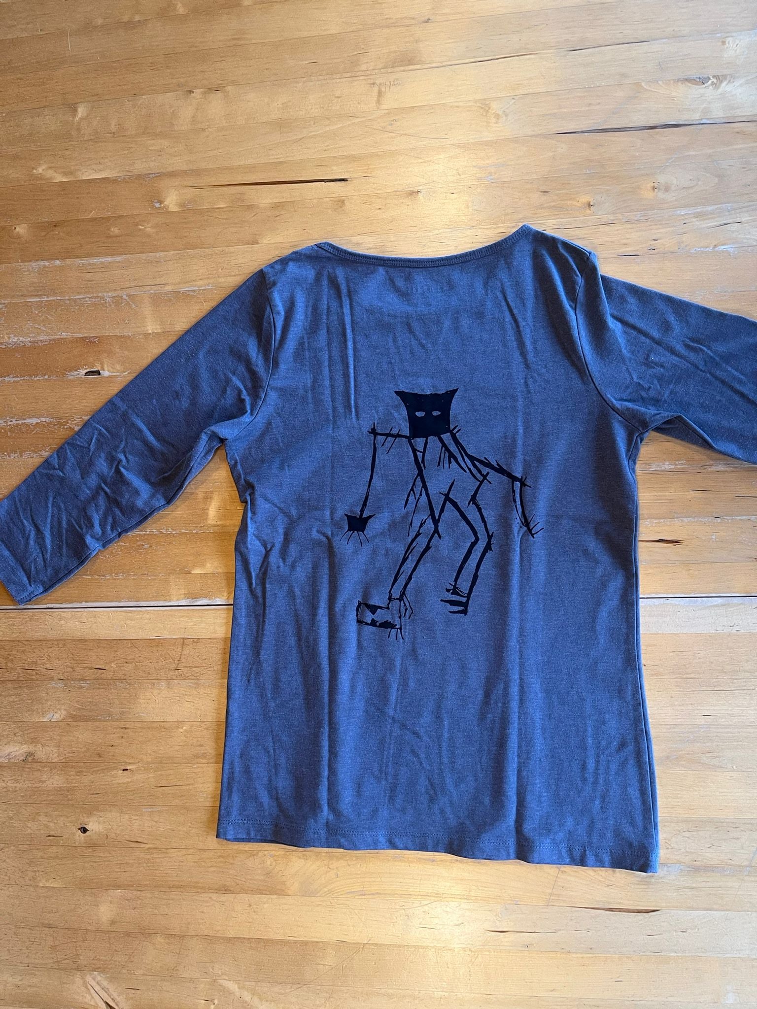 Blaues 3/4 Shirt