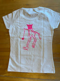 Women Shirt mit Pinkem Druck